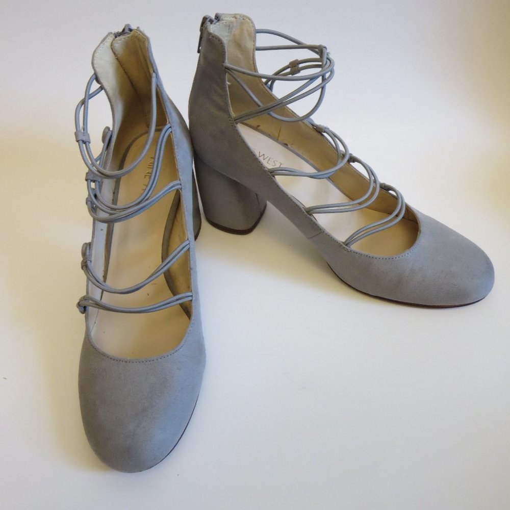 Nine West Grey  Suede Heels